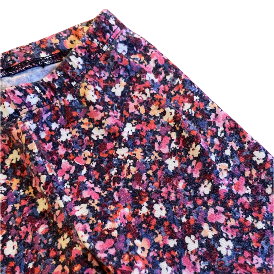 Old Navy Pink & Purple Ditsy Floral Print Leggings - 3T