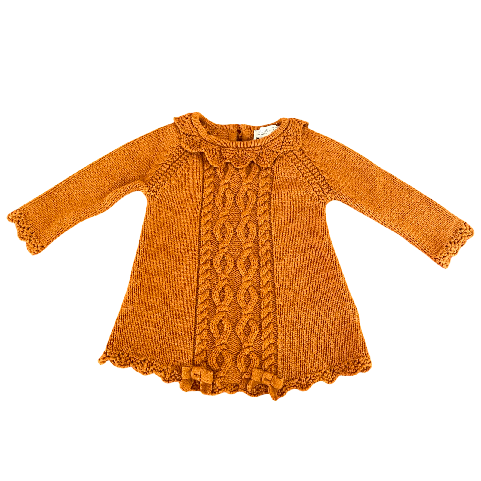 rachel zoe knit dress Rachel Zoe Chunky Knit Sweater Dress Womens Size XL Cowel Neck Midi Cozy Tan