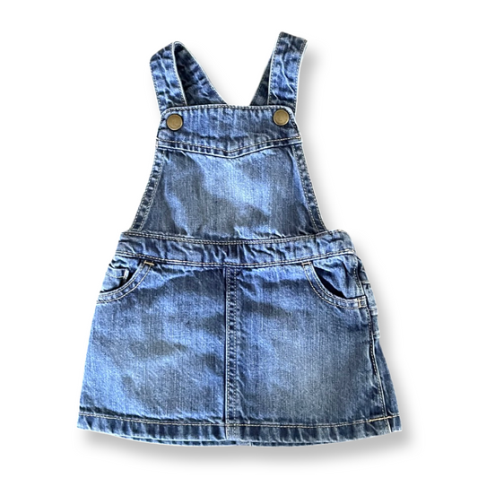 Old Navy Ruffle-Back Denim Jumper - 6-12 mo.
