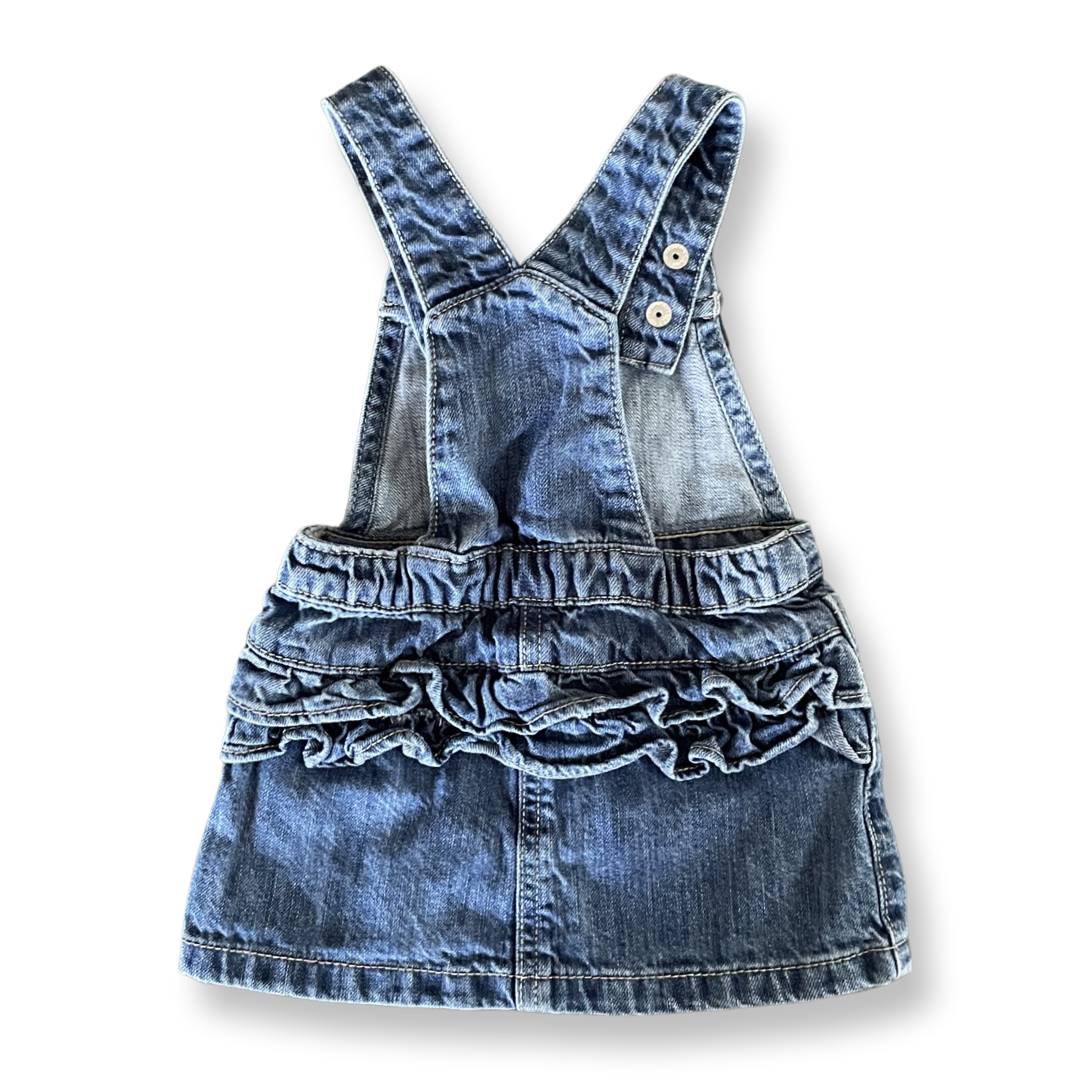Old Navy Ruffle-Back Denim Jumper - 6-12 mo.