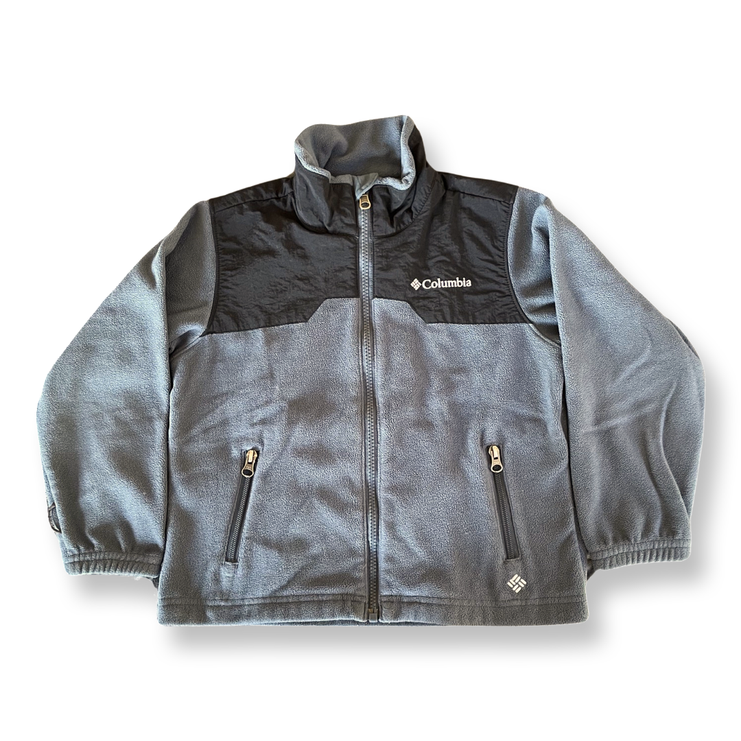 Columbia Grey Fleece Zip up Jacket 6 7 youth