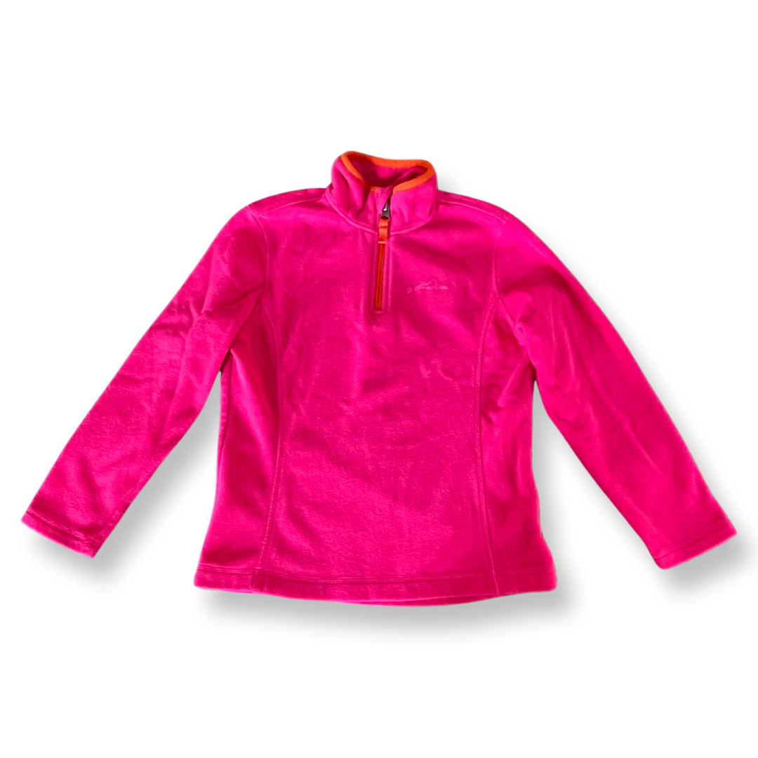 Eddie Bauer 1/4 Zip Hot Pink Fleece Jacket - 7 youth