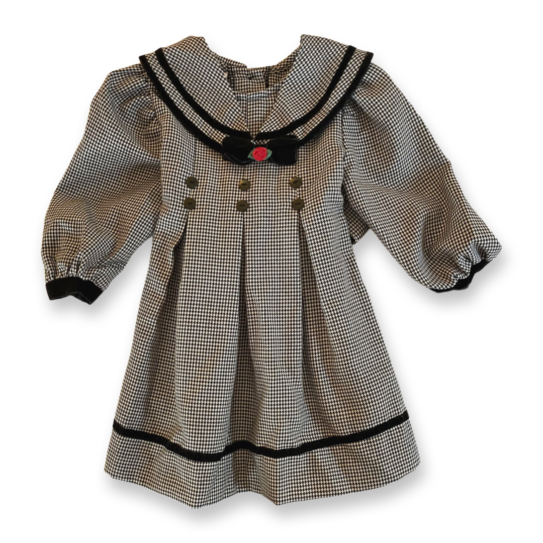 Vintage Bonnie Jean Houndstooth Holiday Dress Vintage Bonnie Jean Houndstooth Holiday Dress
