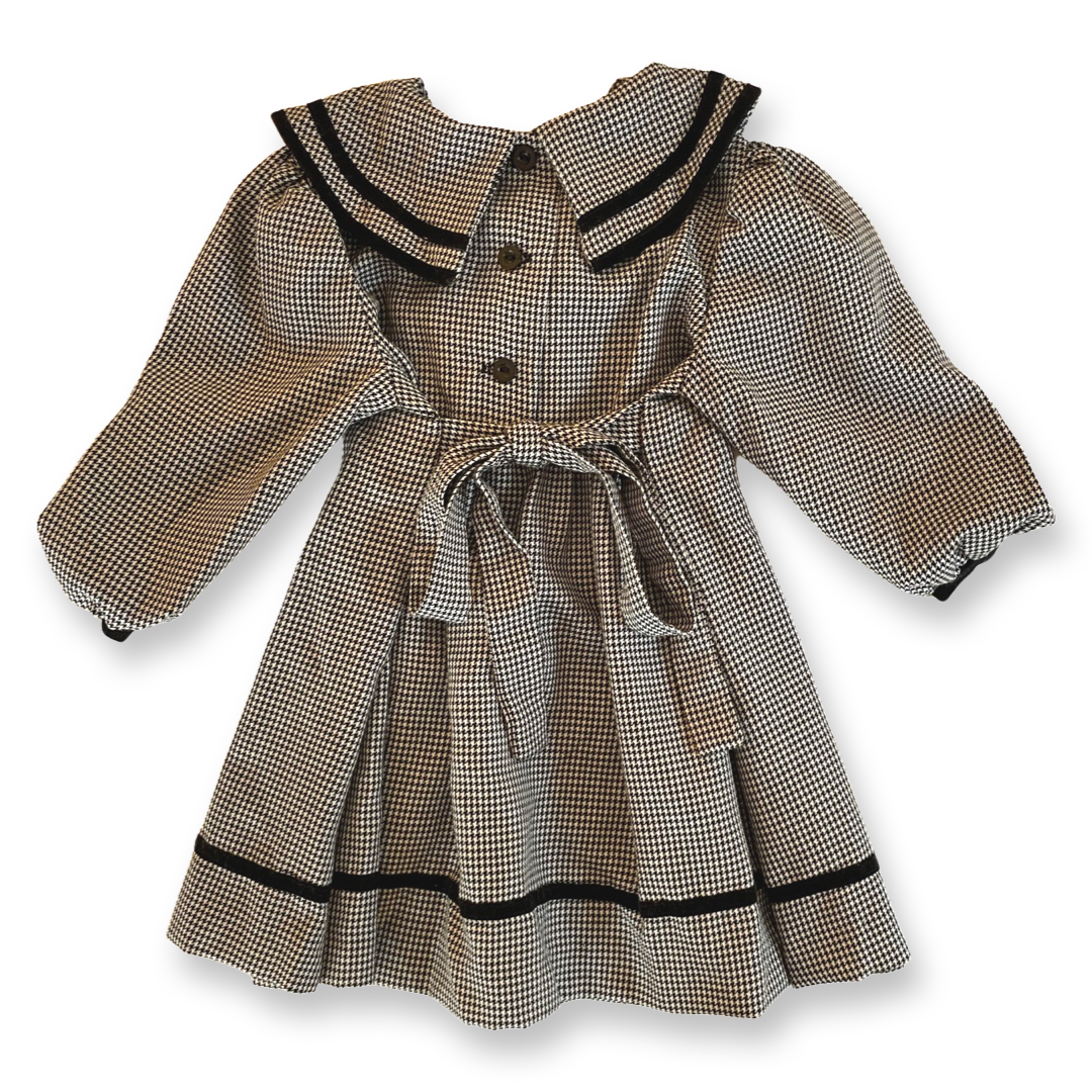 Vintage Bonnie Jean Houndstooth Holiday Dress - 2T