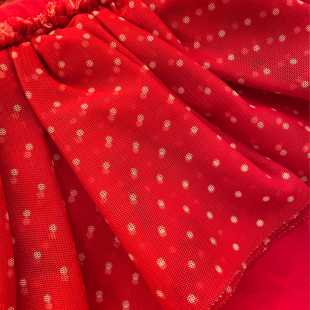 Disney Store Red Tulle Skirt Leggings - 0-3 mo.