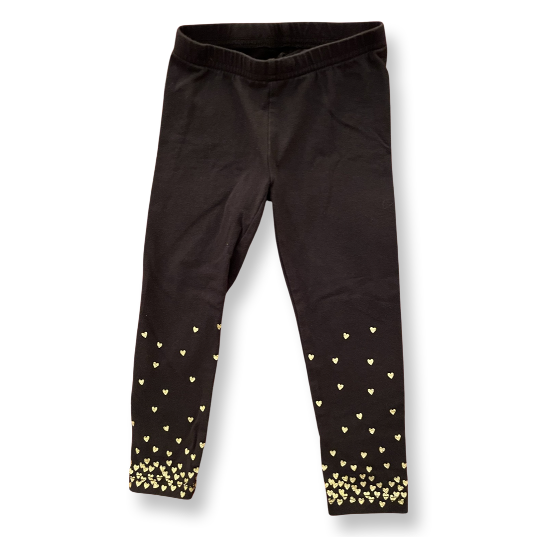 Jumping Beans Black Leggings w/ Gold Stars - 2T