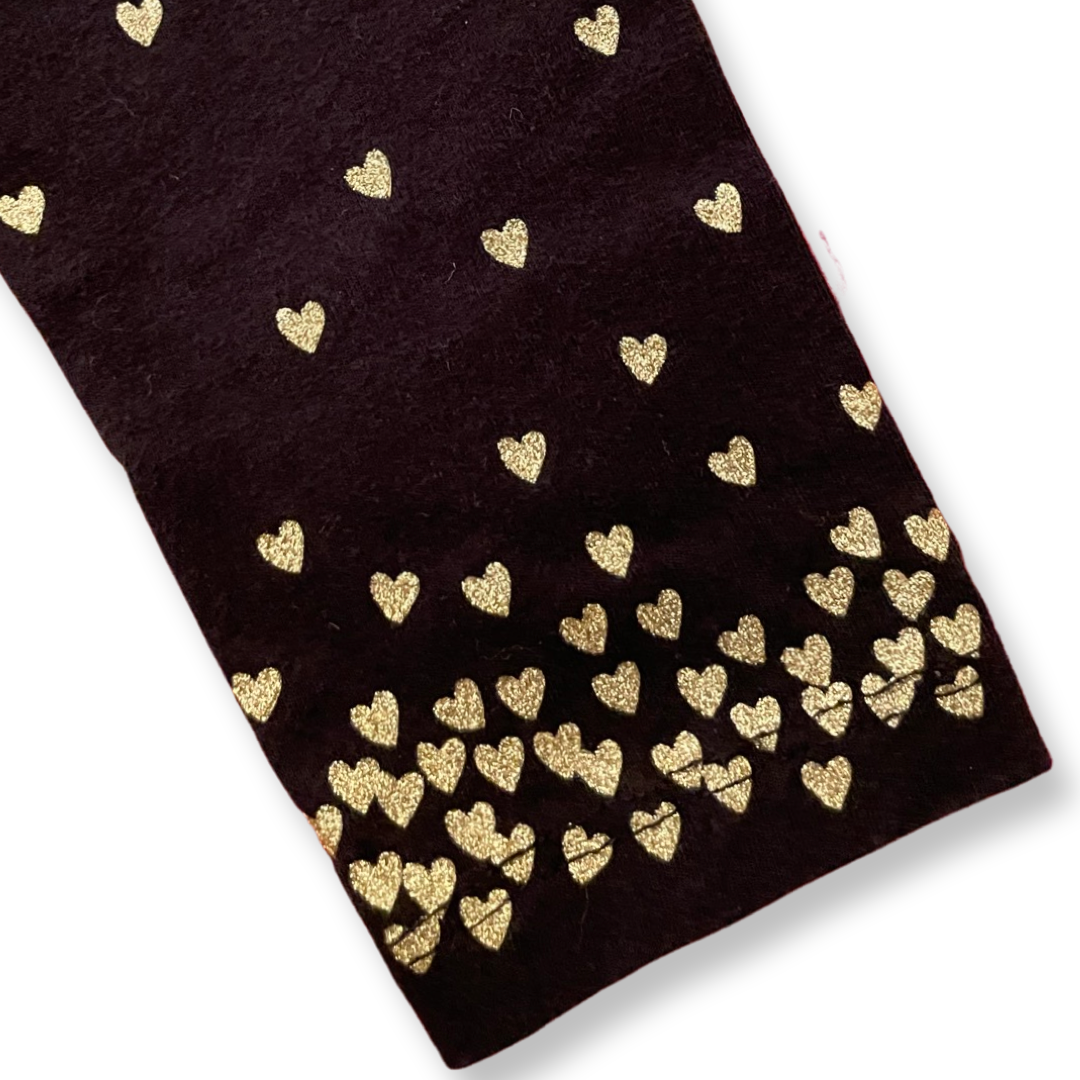 Jumping Beans Black Leggings w/ Gold Stars - 2T
