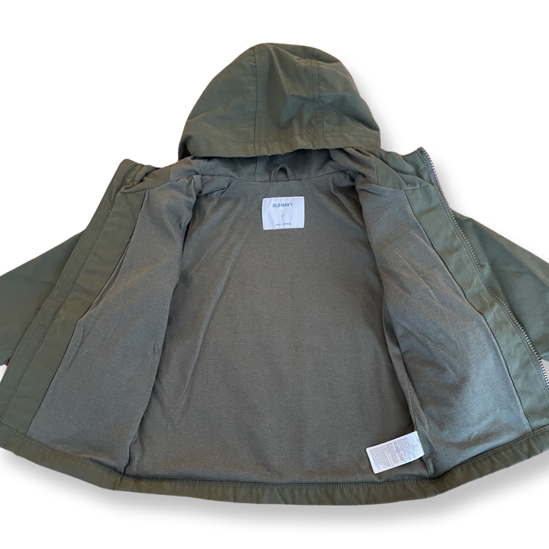 Old Navy Olive Water Resistant Jacket - 2T