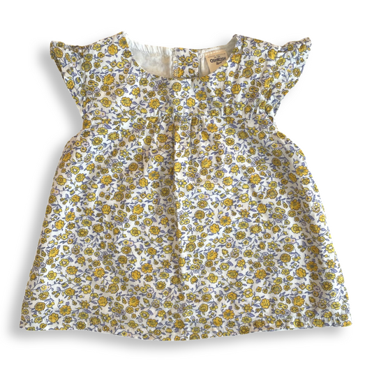 OshKosh Blue & Yellow Floral Top - 12 mo.