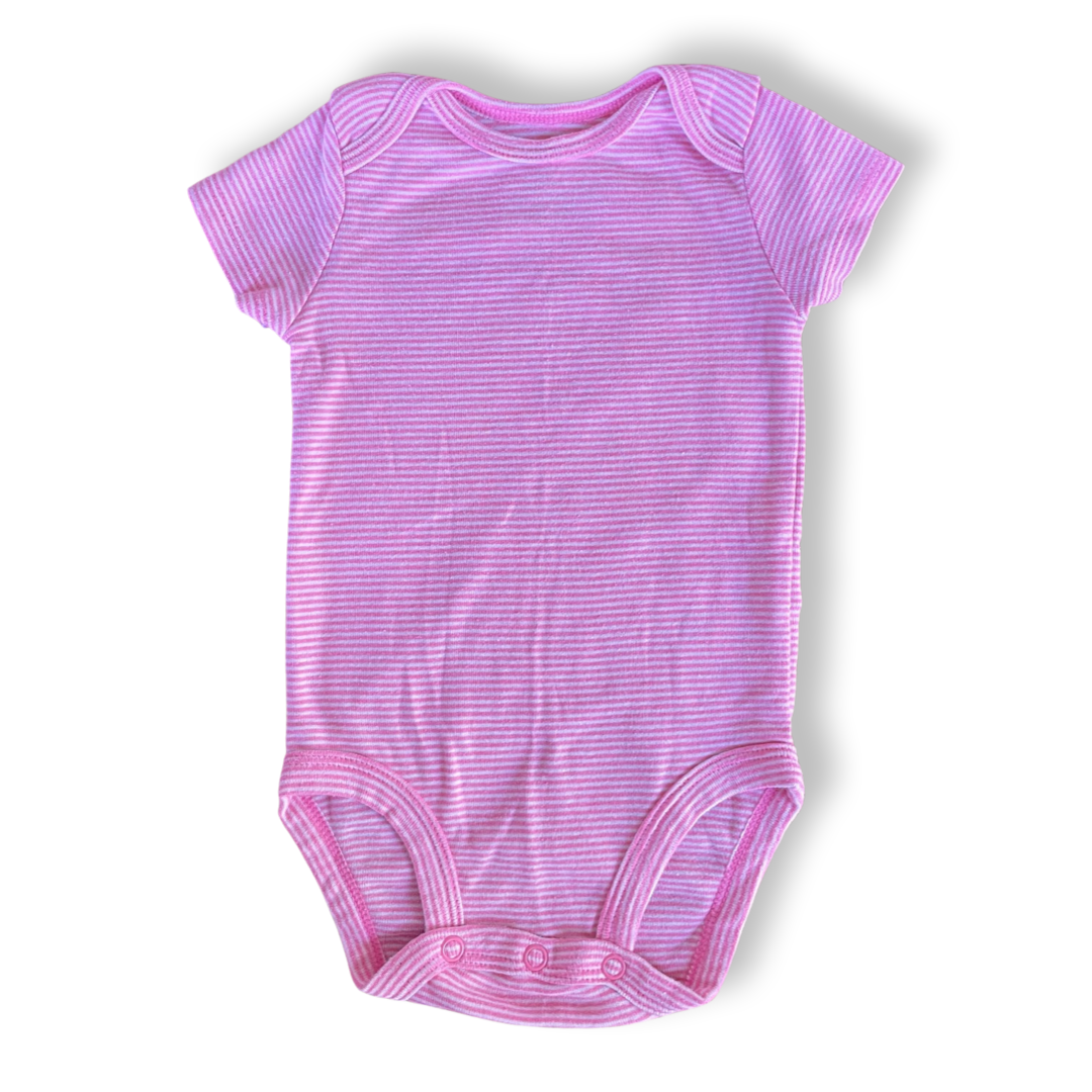 Pink striped best sale onesie