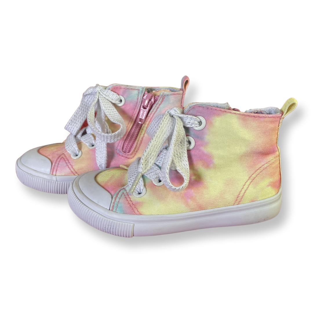 Cat & Jack Tie Dye High-Top Sneakers - Size 7