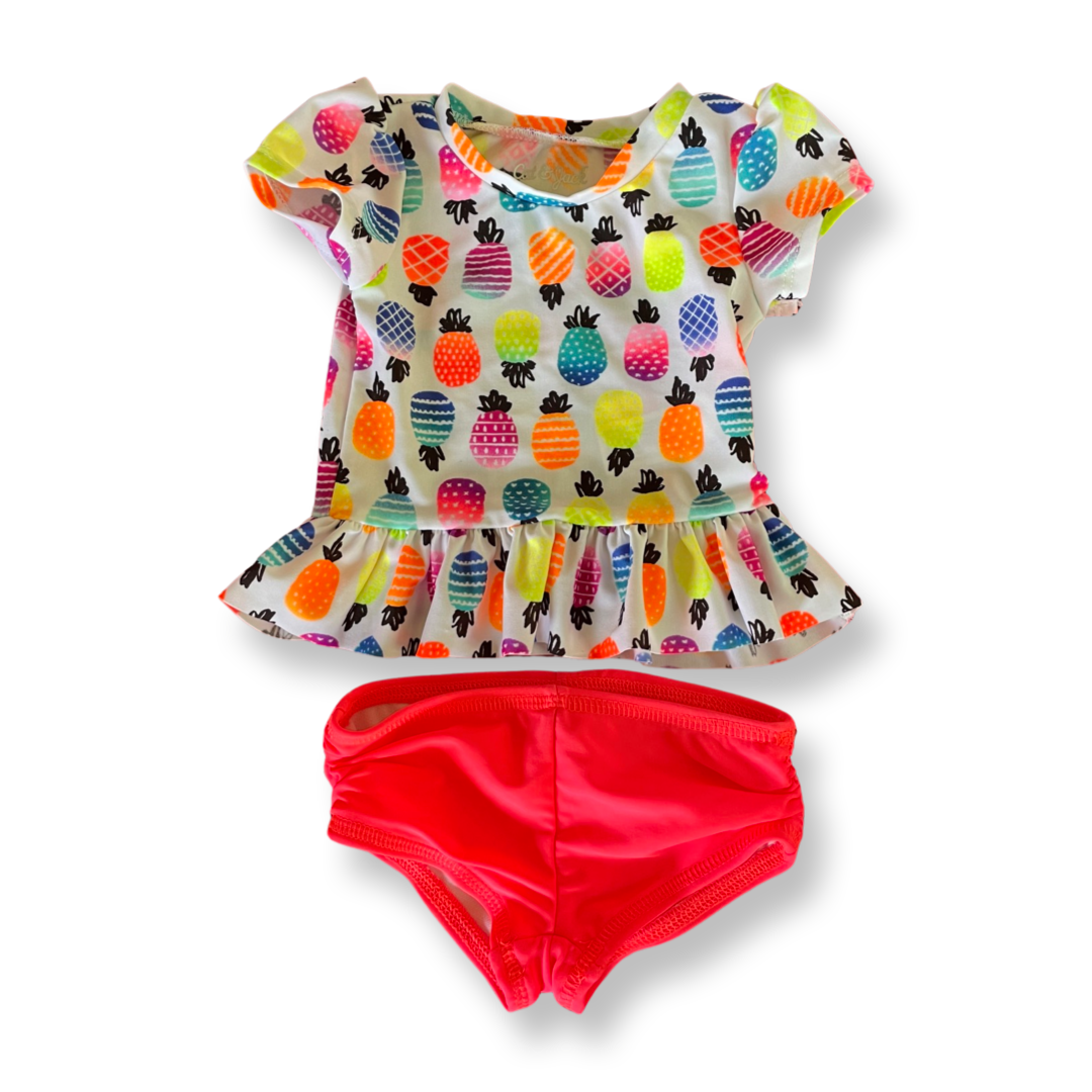 Cat & Jack Pineapple Tankini - 9 mo.