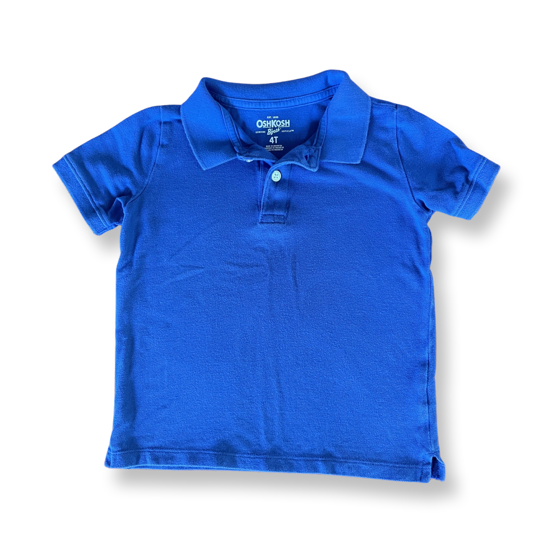 – - OshKosh Royal RePlay 4T Blue Polo Shirt Kidswear