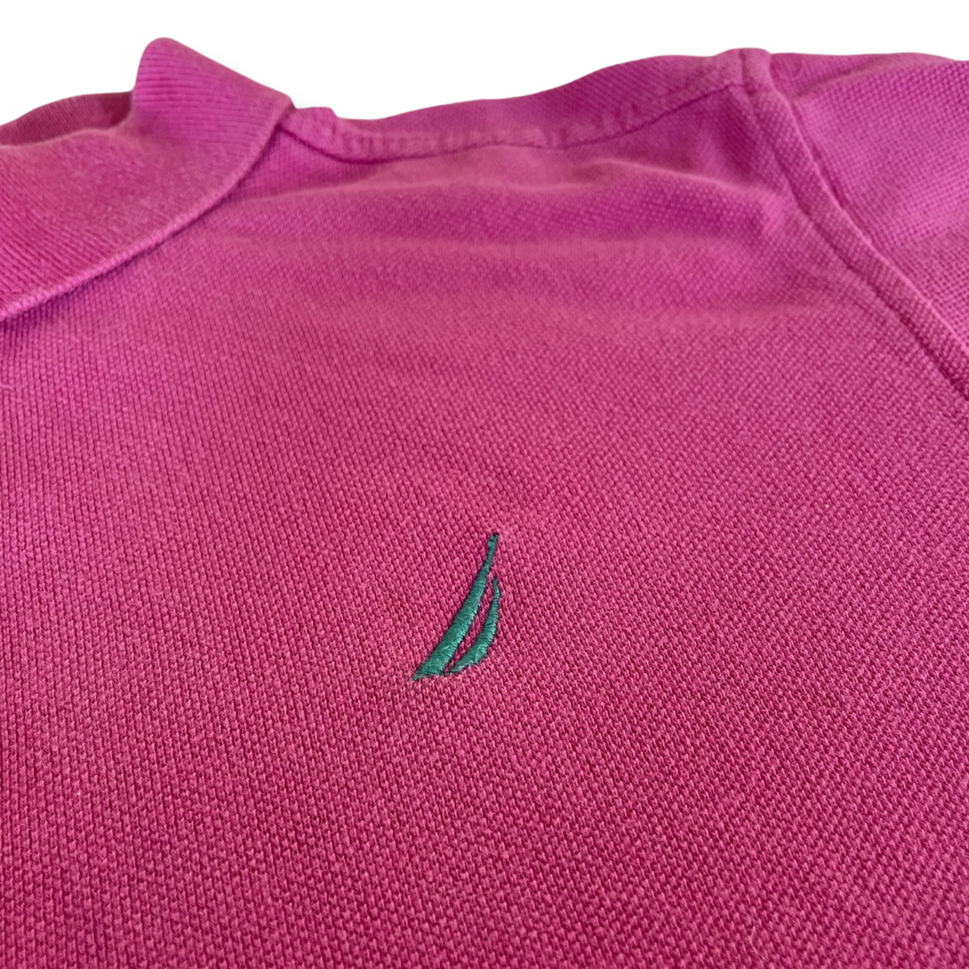 Nautica Pink Polo Tee - 10 youth