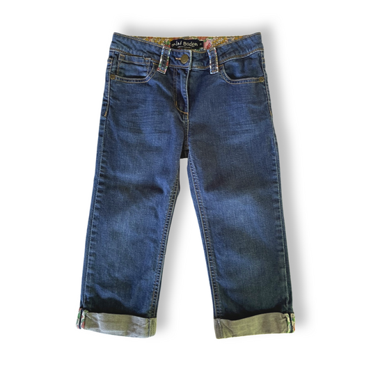 Mini Boden Cropped Straight-Leg Jeans - 8 youth