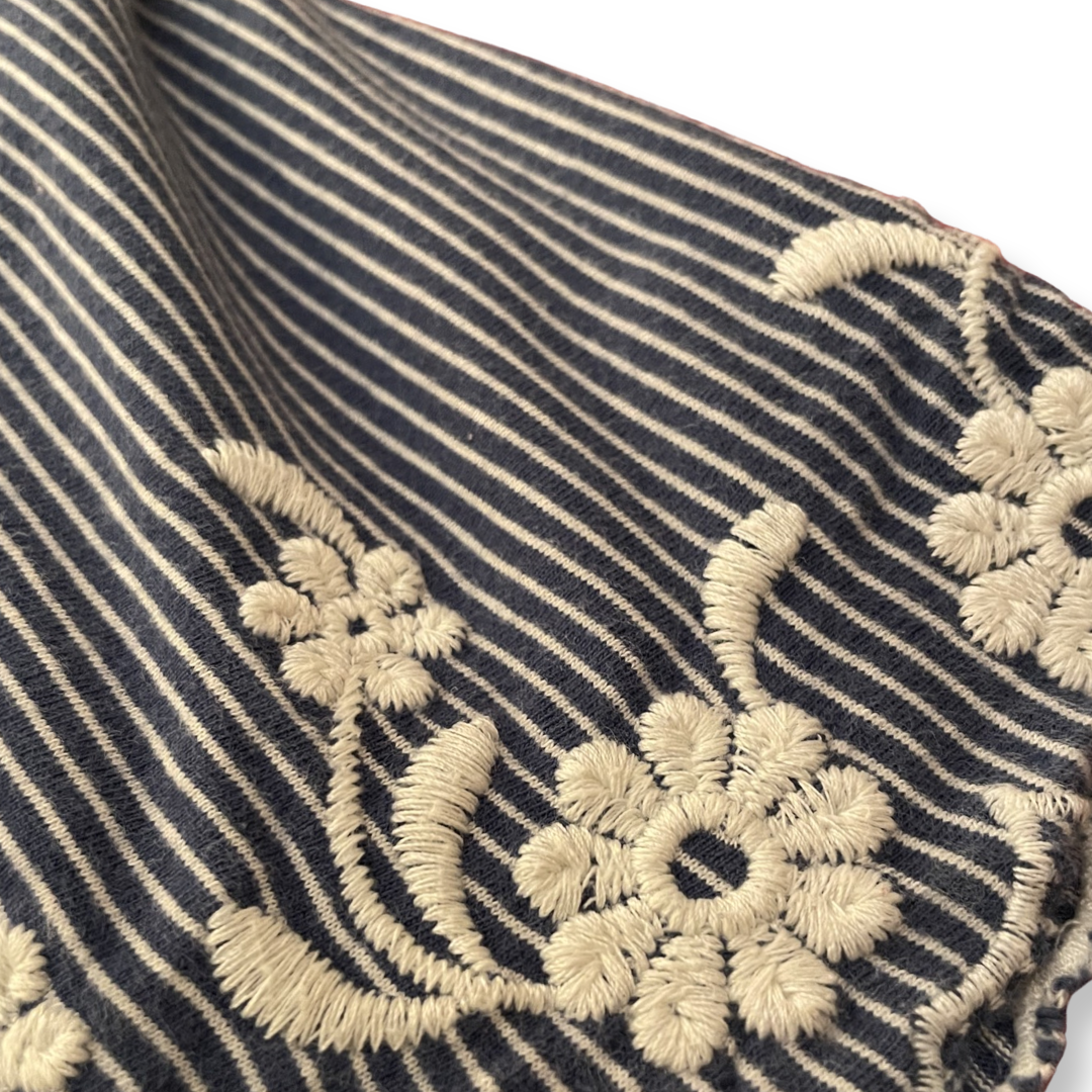 babyGap Striped Sleeveless Shirt w/ Embroidery - 6-12 mo.