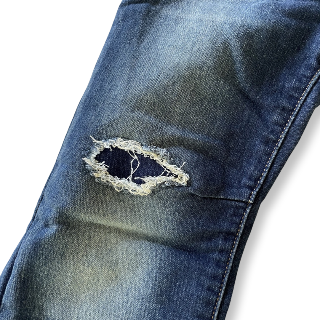 Gap Kids Stretch Slim Distressed Jeans - 8-9 youth