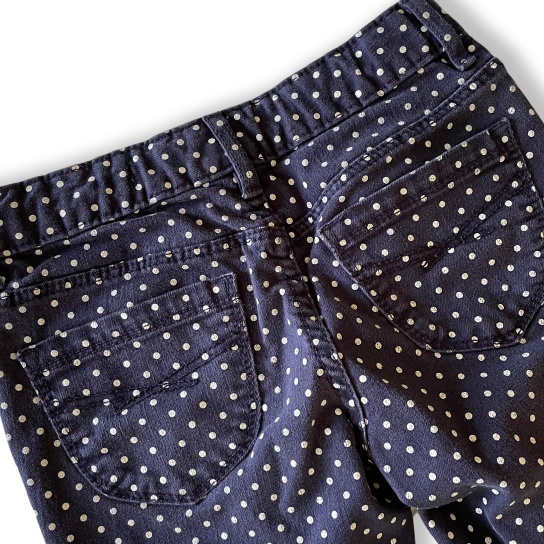 Gap Kids Navy Polka Dot Super Skinny Jeans - 8 youth