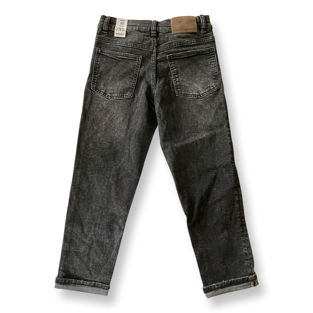 Zara Kids Black Straight Fit Jeans - 10 youth