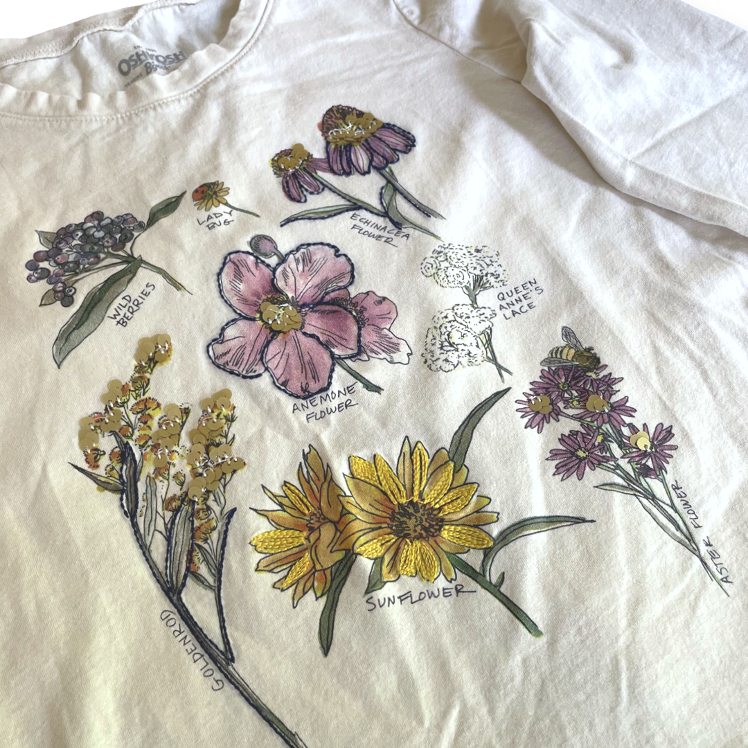 OshKosh Botanical Top w/ Sequins - 10 youth