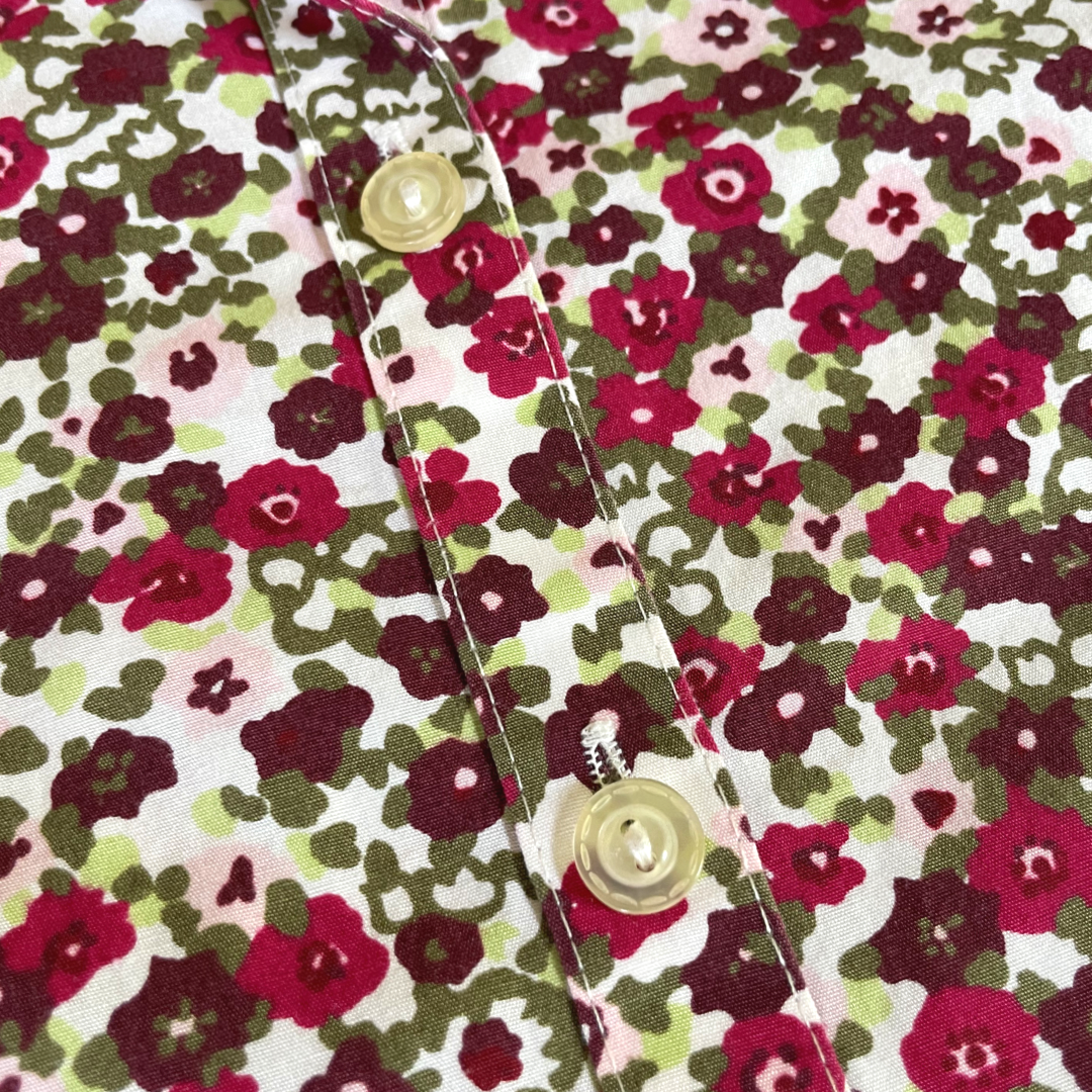 Land's End Floral Blouse w/ Ruffle Collar - 8 youth