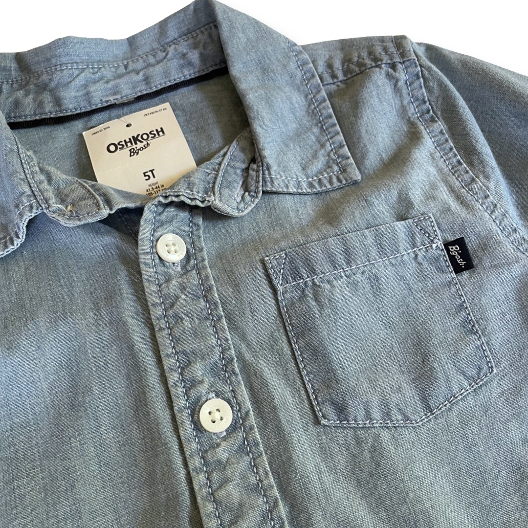 OshKosh Chambray Button-Down Shirt - 5 youth
