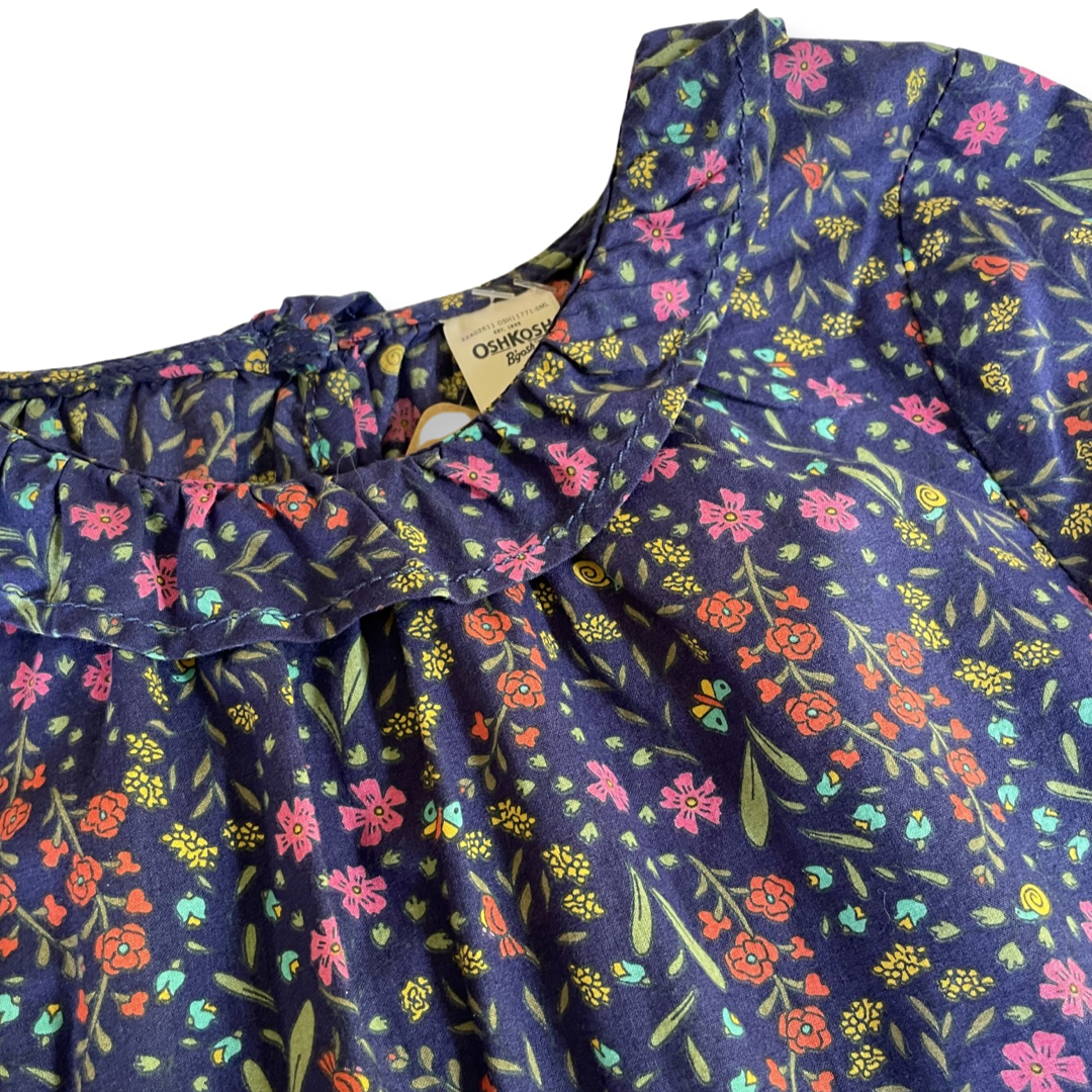 OshKosh Floral Ruffle Collar Blouse - 4T