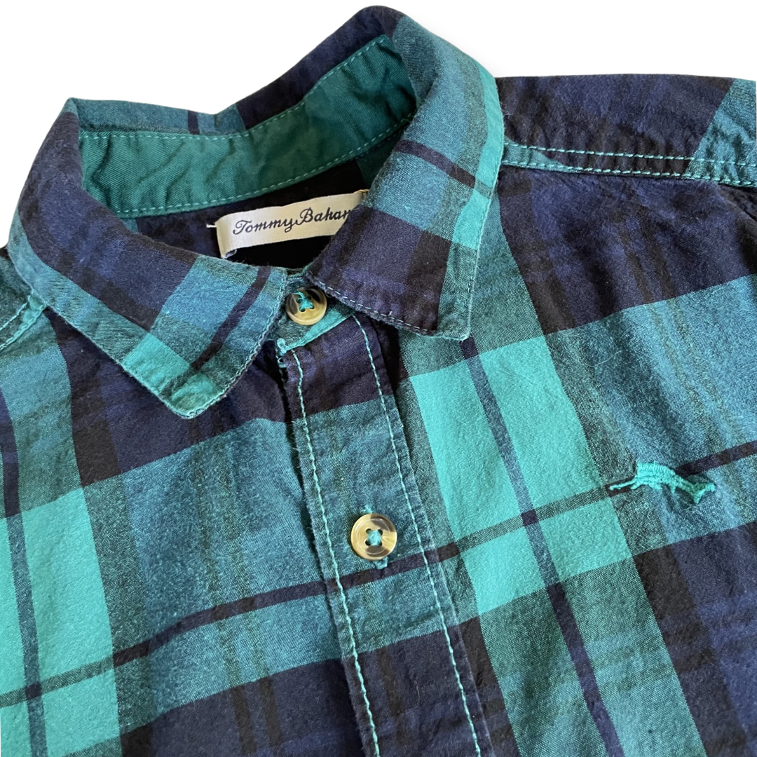 Tommy Bahama Plaid Button-Down - 6-7 youth