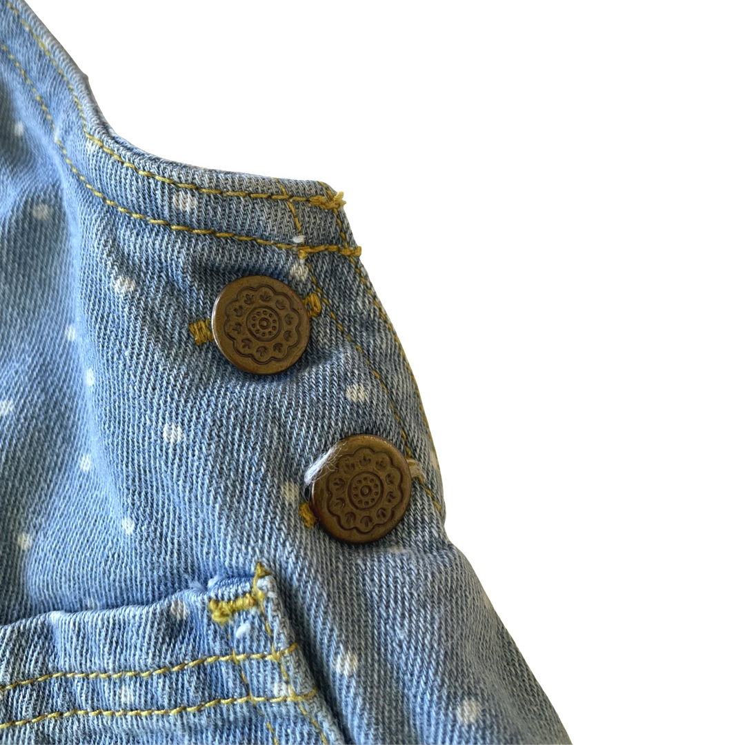 Max Studio Kids Polka Dot Denim Jumper - 2T