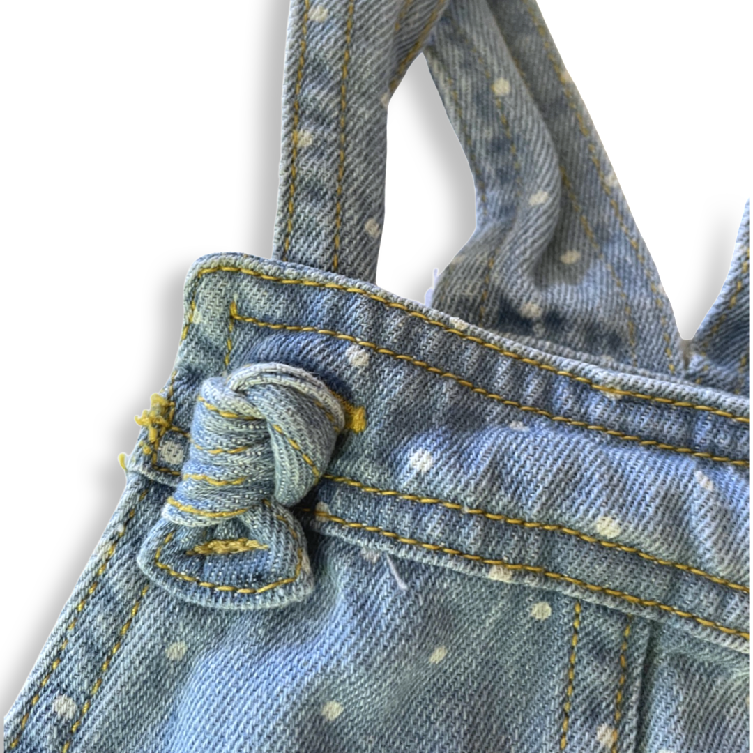 Max Studio Kids Polka Dot Denim Jumper - 2T