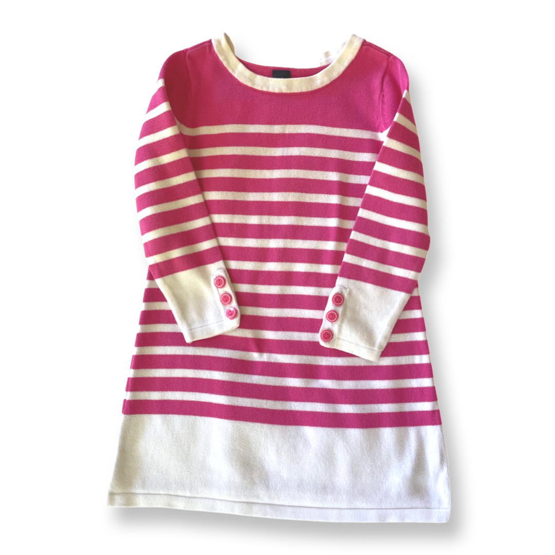 babyGap Pink & White Striped Sweater Dress - 3T