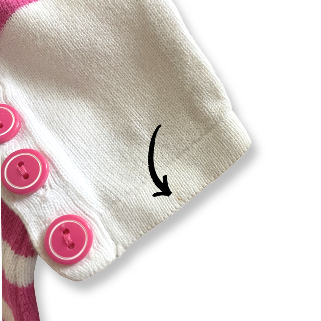 babyGap Pink & White Striped Sweater Dress - 3T