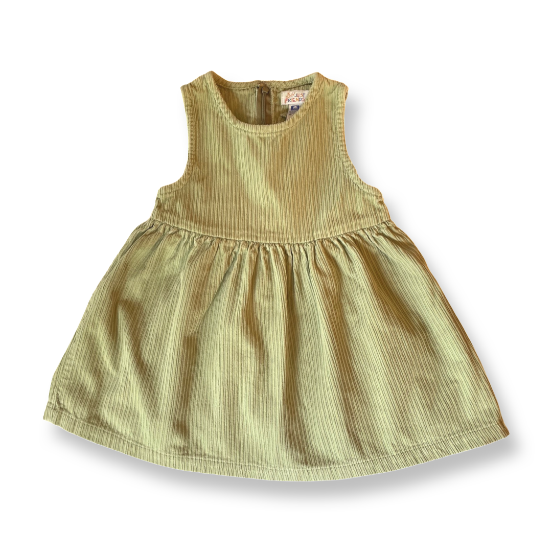 Vintage Just Friends Green Corduroy Dress