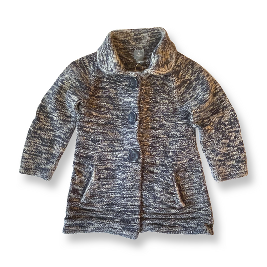 babyGap Blue Marled Collared Cardigan - 2T