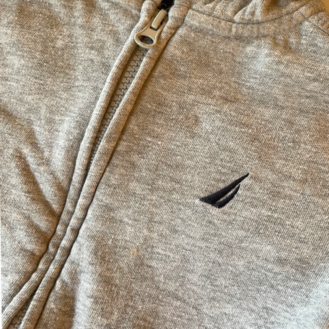 Nautica Light Grey Hoodie Sweatshirt - 5 youth