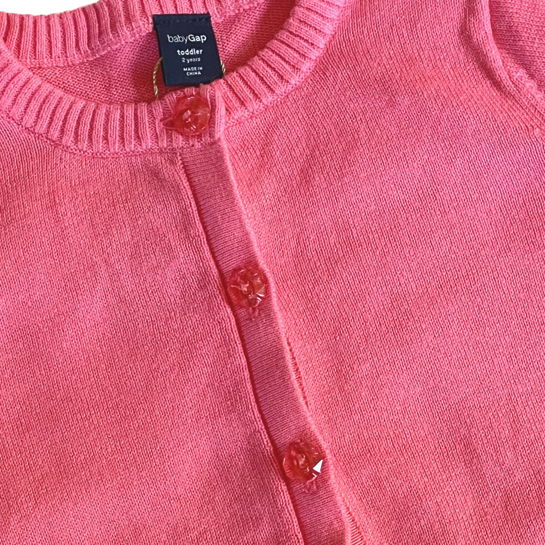 babyGap Pink Crystal Button Cardigan - 2T