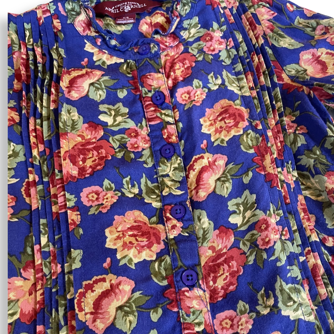 April Cornell Drop-Waist Floral Dress - 5-6 youth