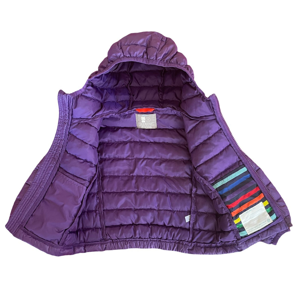 Primary Purple Lightweight Puffer Jacket - 2T