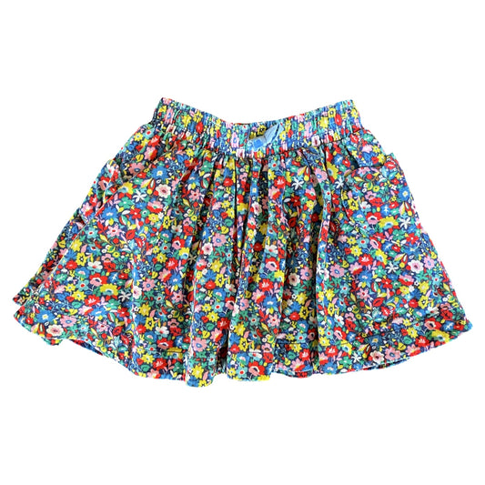 Mini Boden Multicolor Floral Corduroy Skirt - Size 4-5