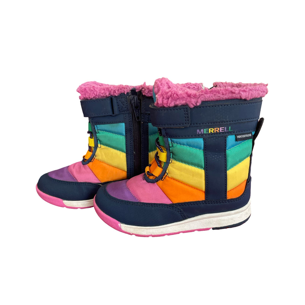 Merrell Little Kid Rainbow Striped Snow Boots - Size 9M