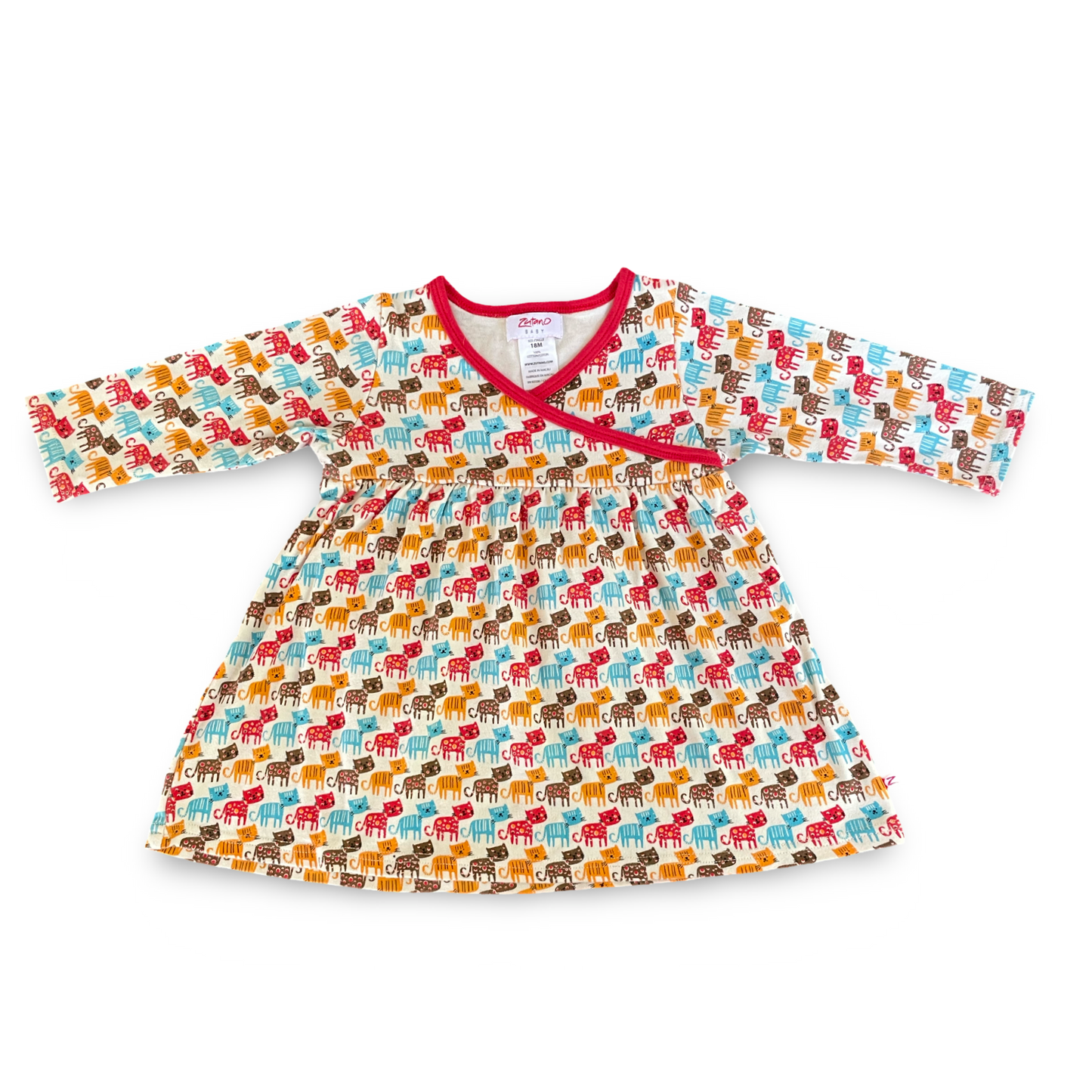 Zutano Cat Print Dress - 18 mo.