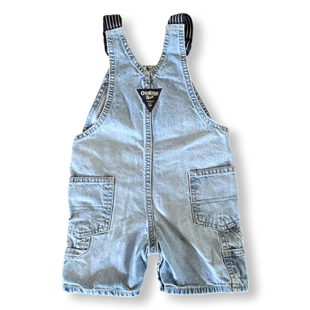 OshKosh Light Wash Denim Shortalls - 18 mo.