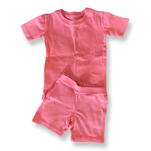 Primary Organic Pajama Set, Short, Pink - 2T-3T