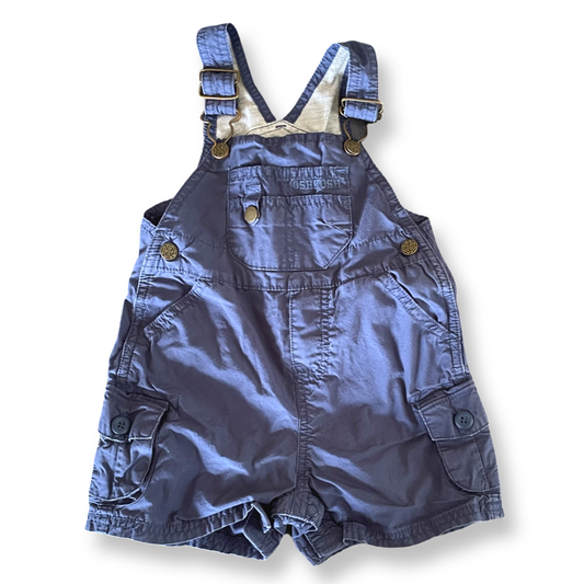 OshKosh Lightweight Cotton Shortalls, Navy - 6-9 mo.