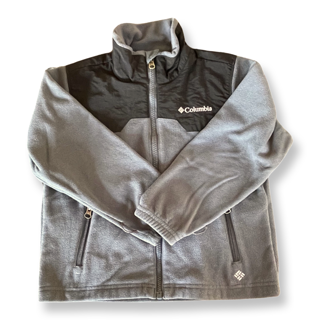 Columbia Grey Fleece Zip-up Jacket - 6-7 youth