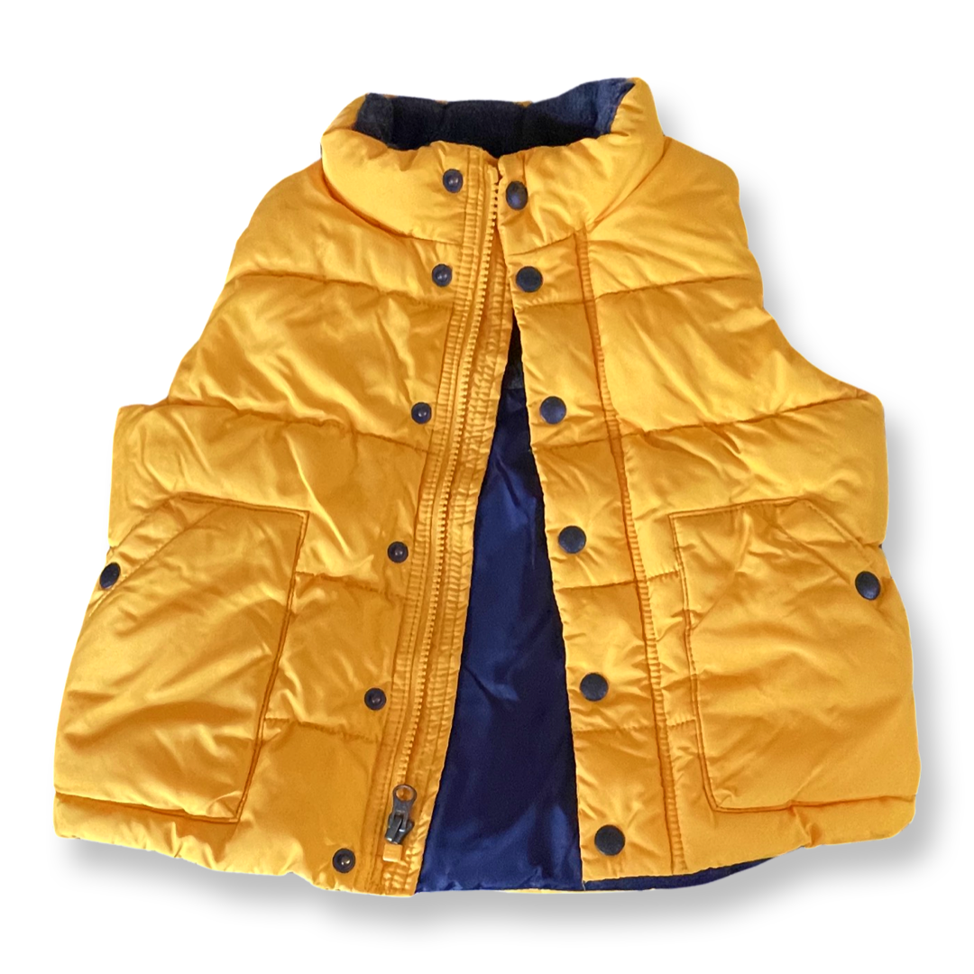 baby Gap Yellow Puffer Vest - 3T