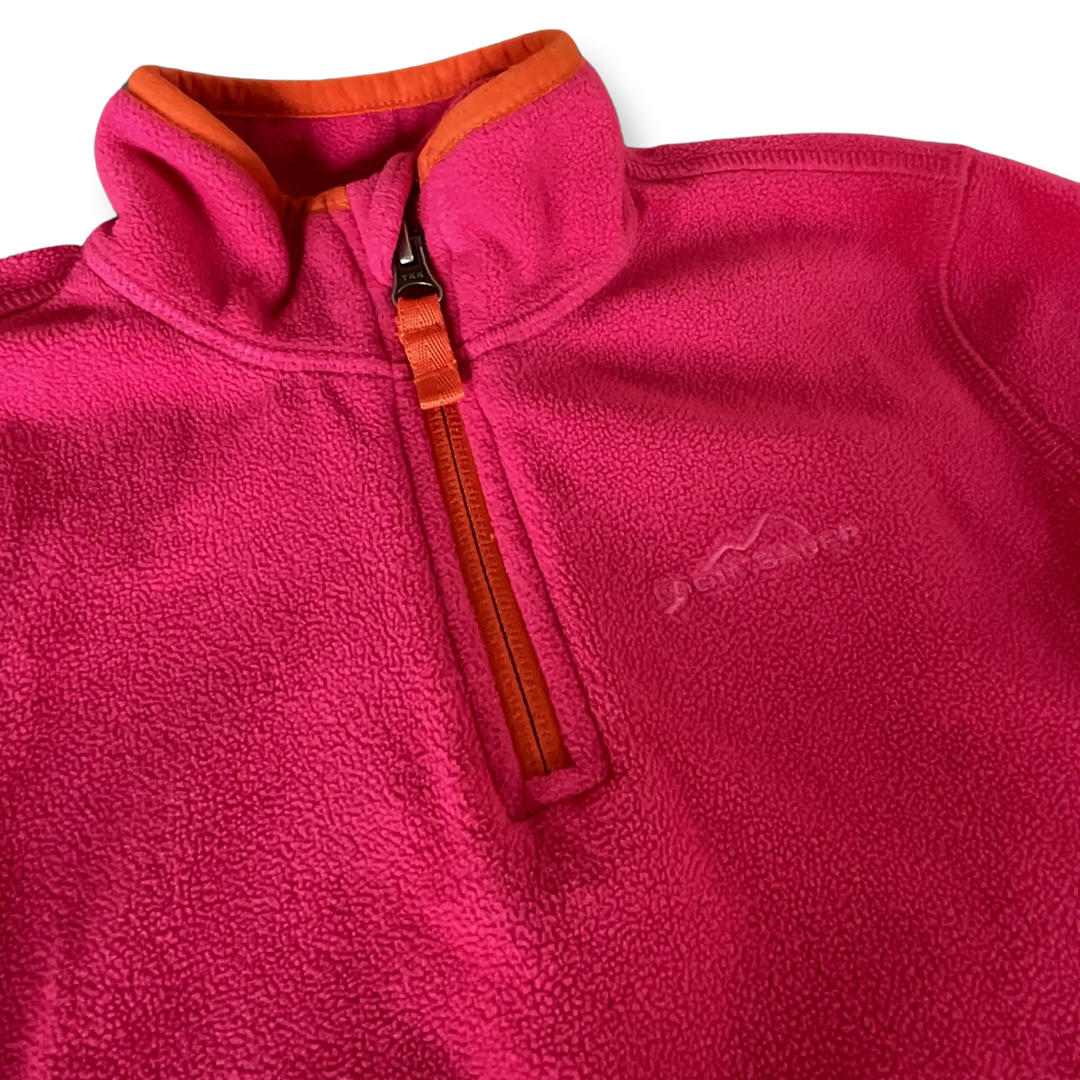 Eddie Bauer 1/4 Zip Hot Pink Fleece Jacket - 7 youth