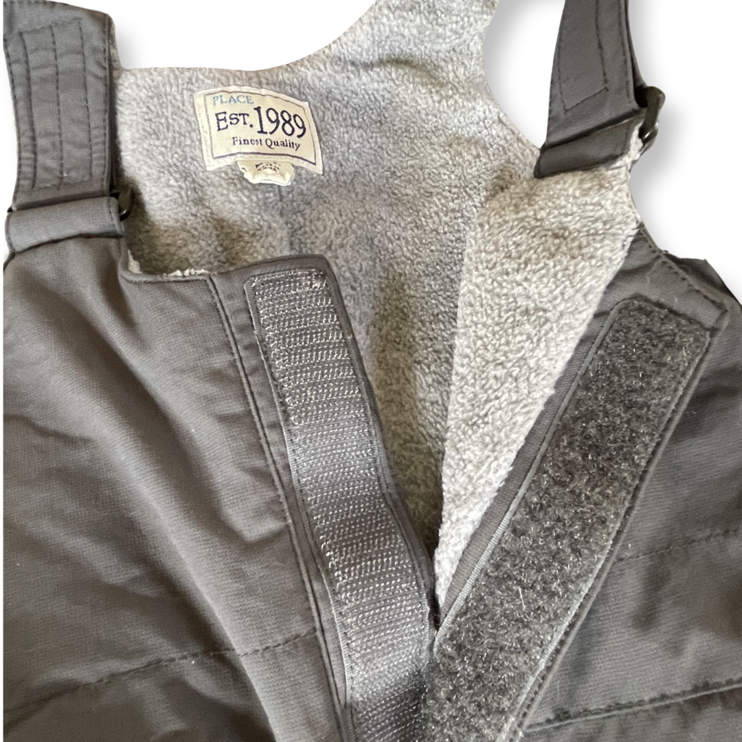 Est. 1989 Place Grey Snow Bib/Pants - 9-12 mo.