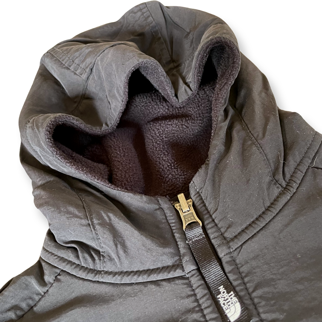 The North Face Black Fleece Hooded Jacket - 6 youth