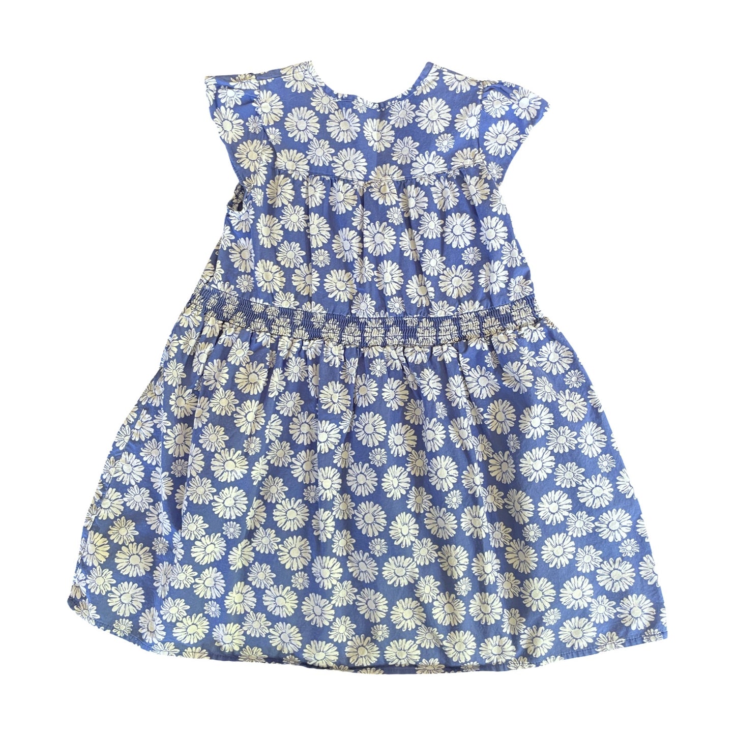 OshKosh Blue & White Floral Cotton Dress - 5 youth